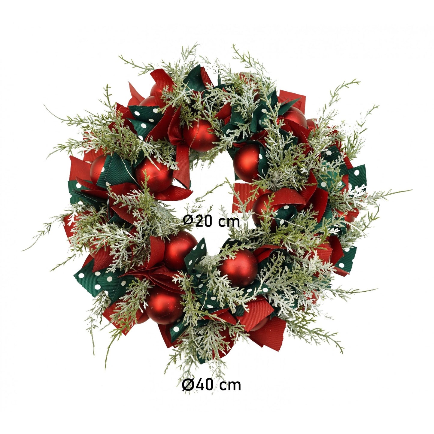 Coroniță de Crăciun decorată pentru ușa, 40 cm