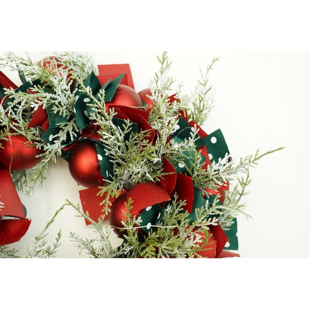 Coroniță de Crăciun decorată pentru ușa, 40 cm