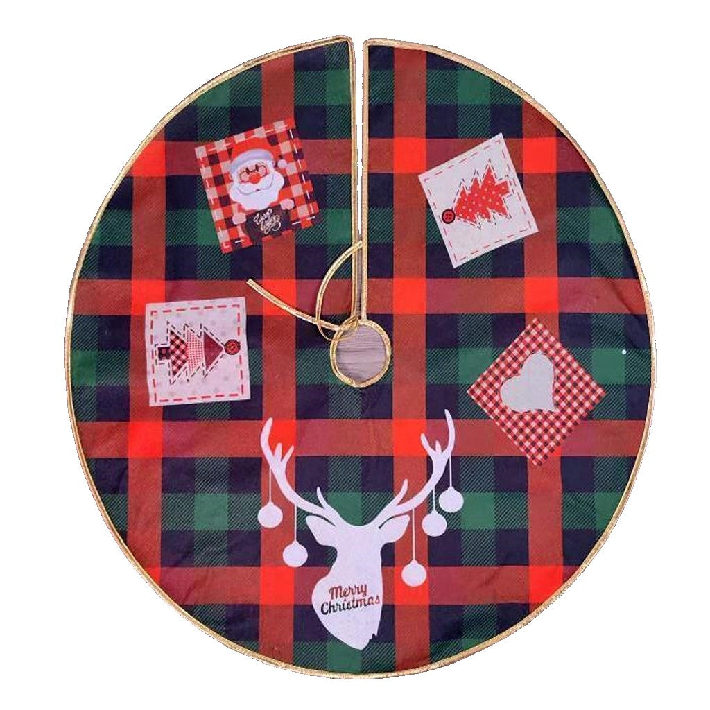 Covoraș pentru Brad, Model Caroruri, 90 cm, Multicolor