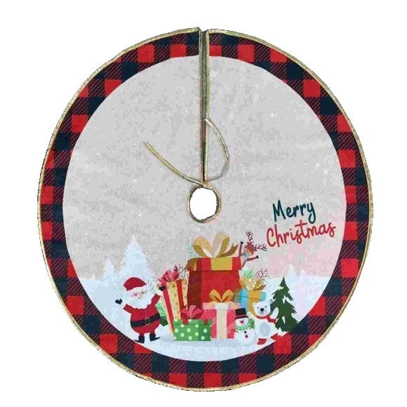 Covoraș pentru Brad, Model Cadouri, 90 cm, Multicolor