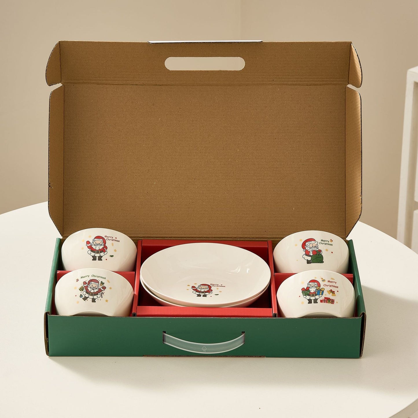 Set Veselă Festivă Temă Crăciun, din Ceramică