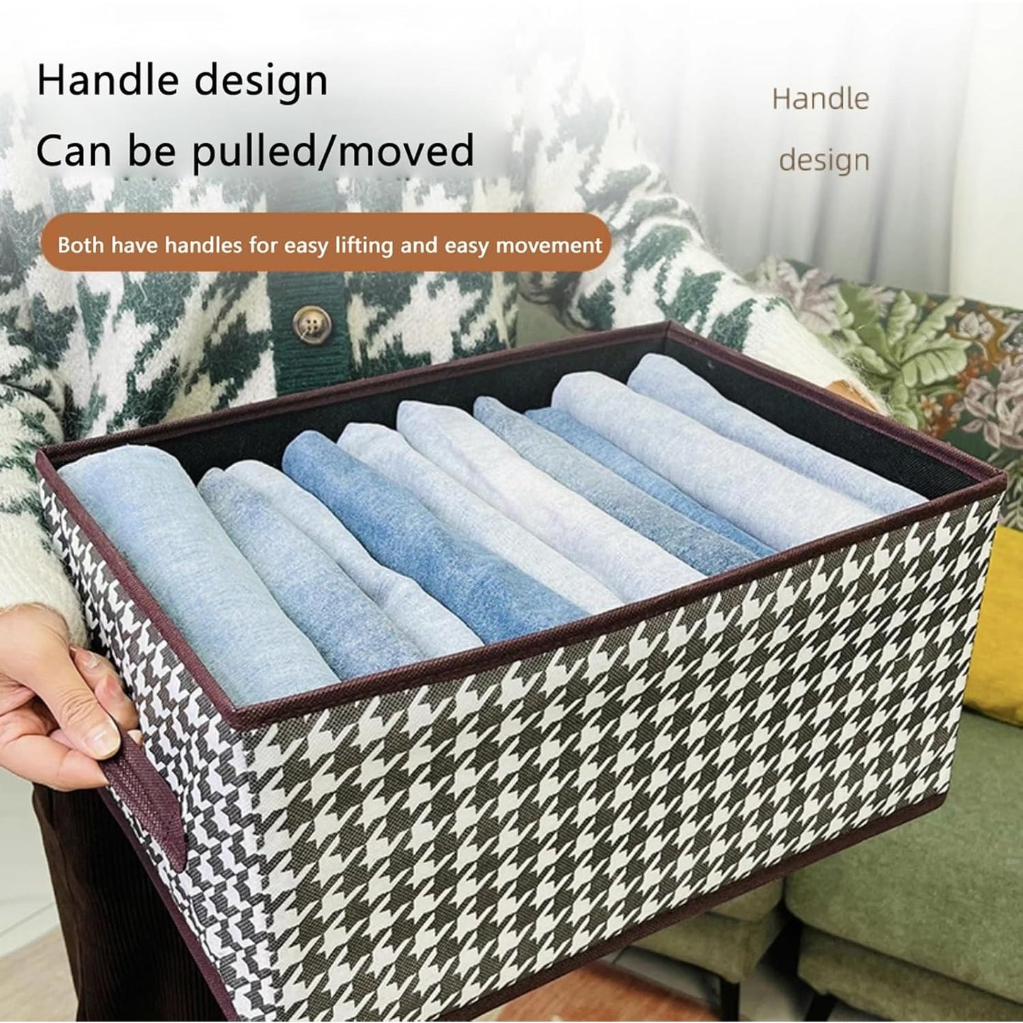 Cutie de depozitare pentru haine, lenjerie, șosete și sutiene - 7 compartimente, material textil