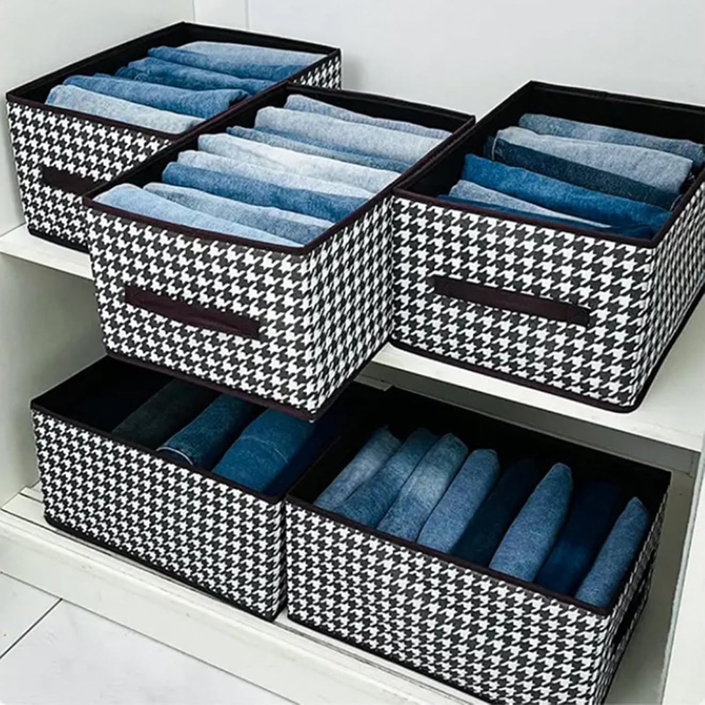 Cutie de depozitare pentru haine, lenjerie, șosete și sutiene - 7 compartimente, material textil