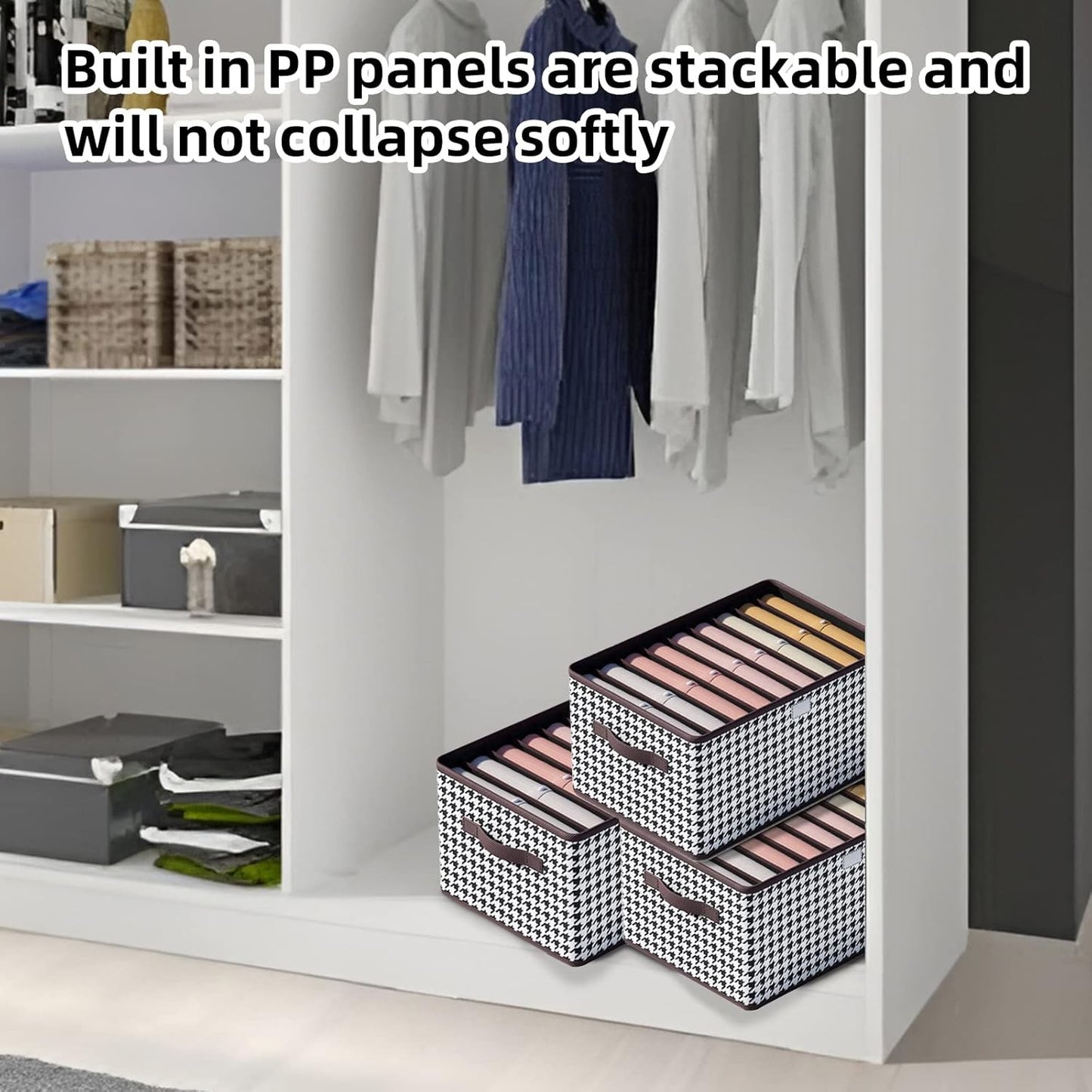 Cutie de depozitare pentru haine, lenjerie, șosete și sutiene - 9 compartimente, material textil