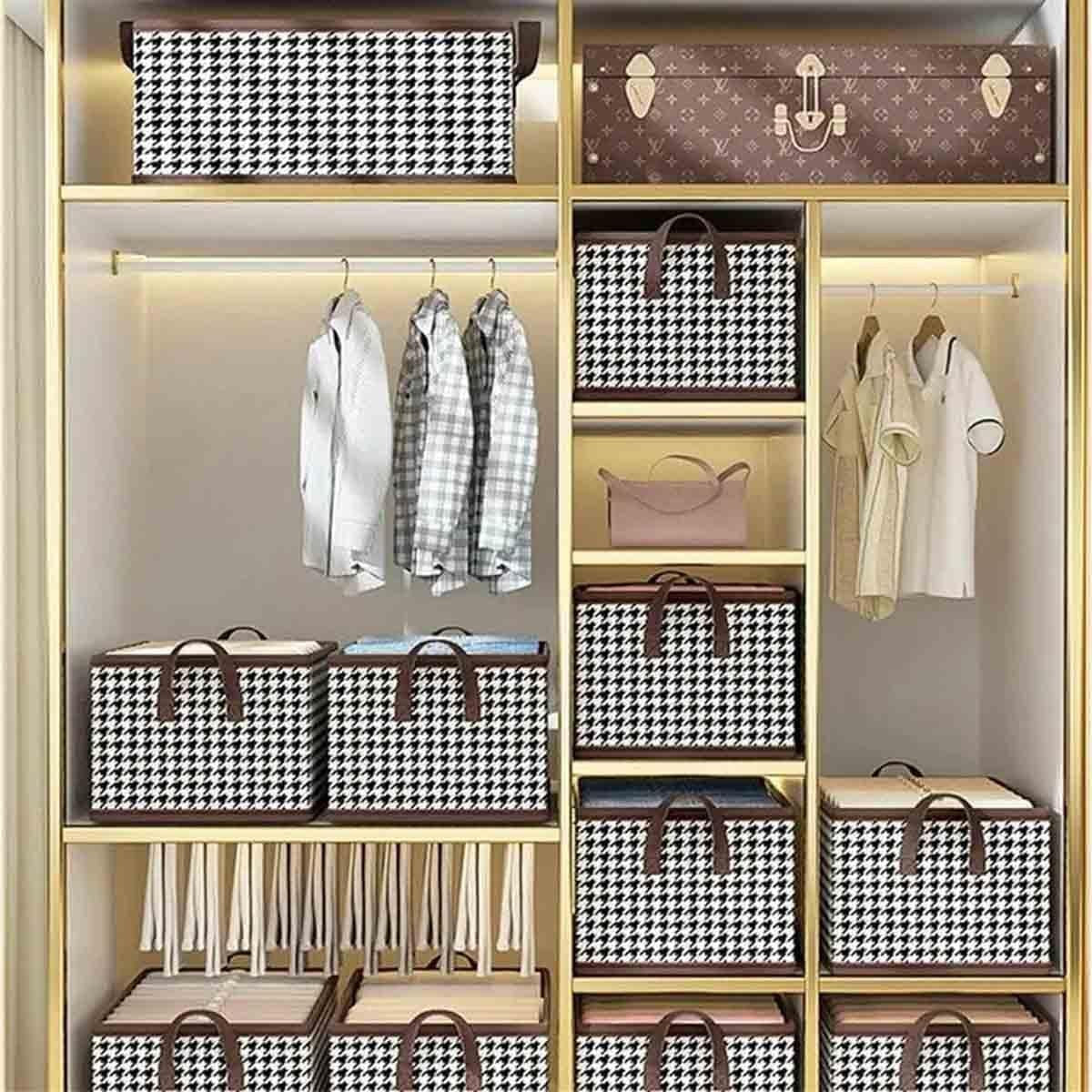 Cutie de depozitare pentru haine, lenjerie, șosete și sutiene - 9 compartimente, material textil