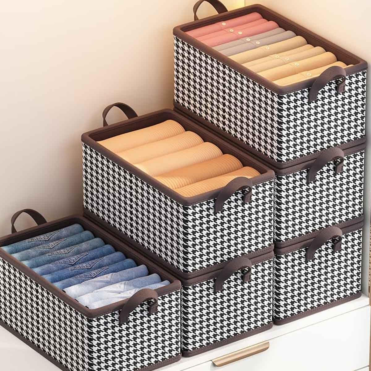 Cutie de depozitare pentru haine, lenjerie, șosete și sutiene - 9 compartimente, material textil