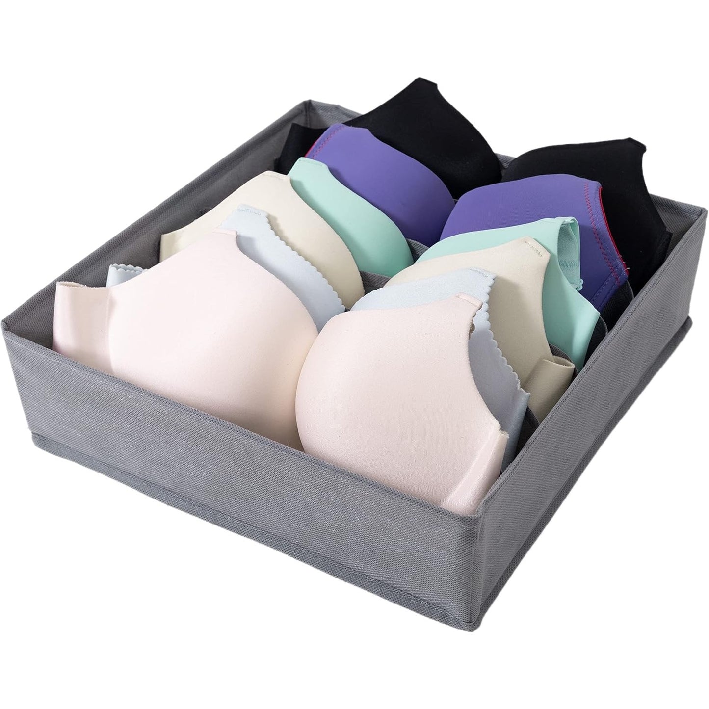 Cutie de depozitare pentru Lenjerie , material textil, 7 comportamente, 32 X 32 X 10cm cm Gri
