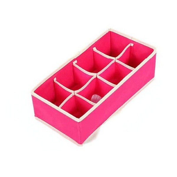 Cutie de depozitare pentru Lenjerie , material textil, 8 comportamente, 32 X 16 X 10cm Roz