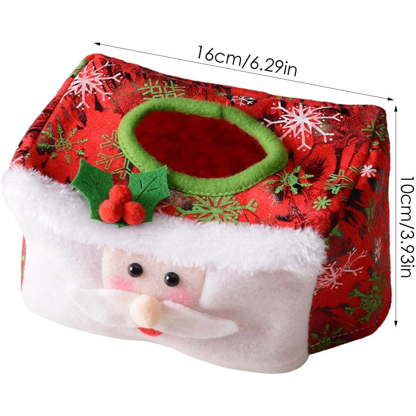 Cutie Decorativă pentru Șervețele, Model Mos Craciun, Tematică Crăciun, 16 x 10 cm