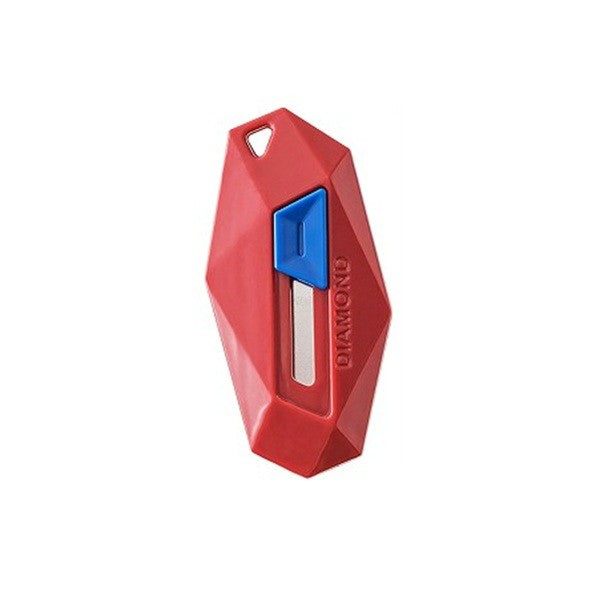 Cutter pentru cutii , vârf rotunjit si zimțat , tip breloc, 6.5x3.5cm CREM