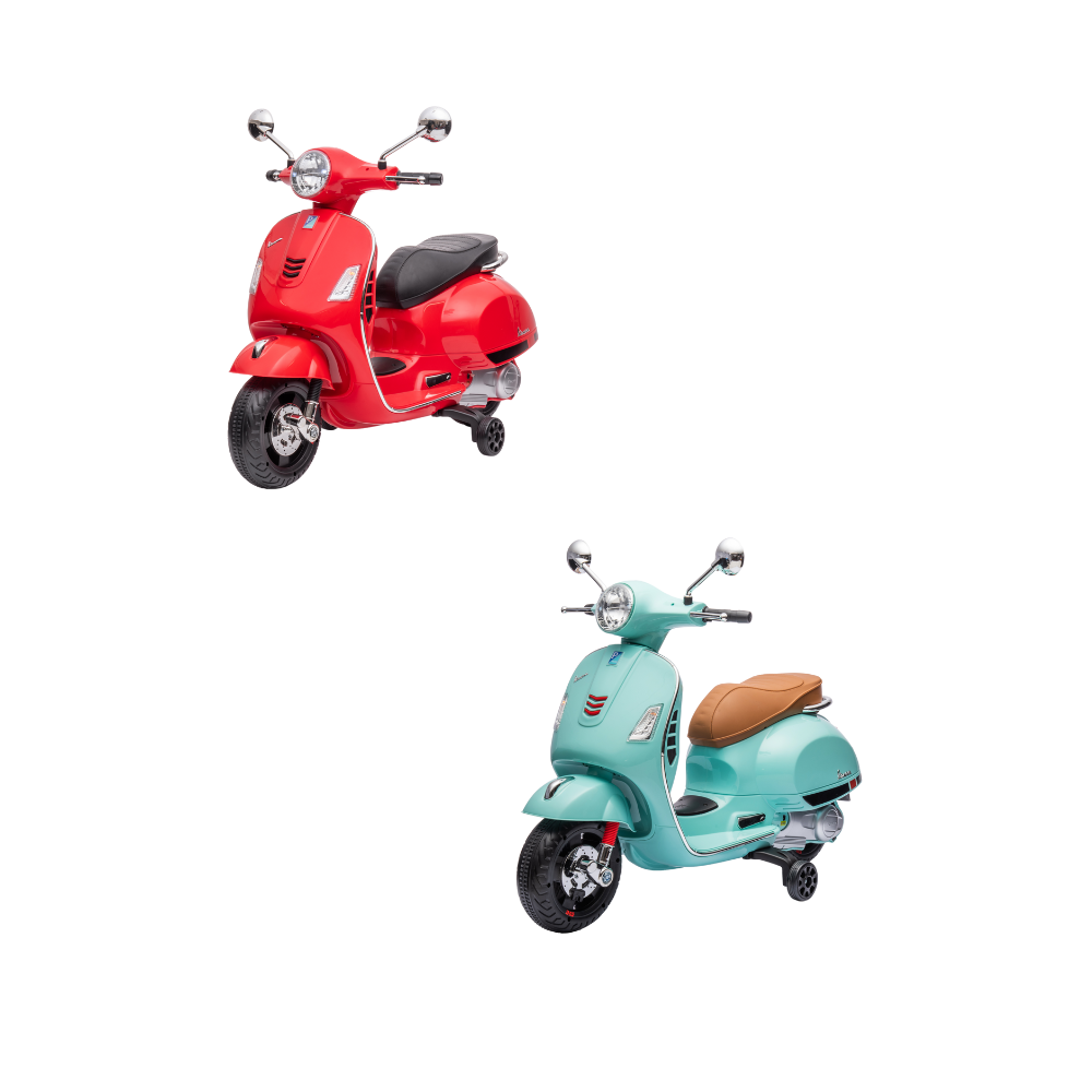 Scuter Electric Vespa®, Baterie Li-ION, 2 Culori, sezut din piele 3-6 ani