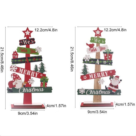 Decorațiune de Crăciun din Lemn – Braduleț „We Wish You a Merry Christmas”