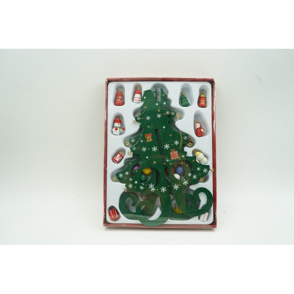 Decorațiune Crăciun Brad din lemn , 12cm x 20cm