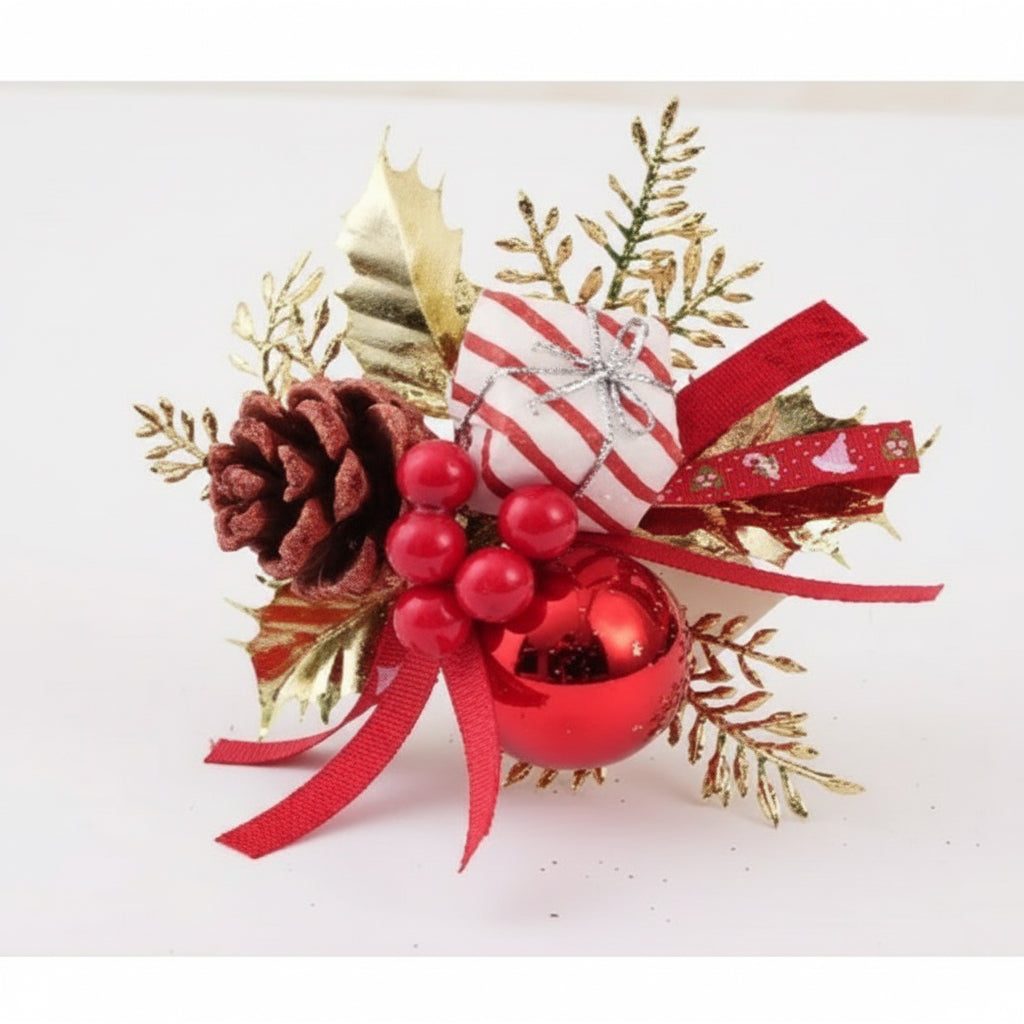 Decorațiune de Crăciun pentru brad, 15 x 23 cm, Model Buchețel