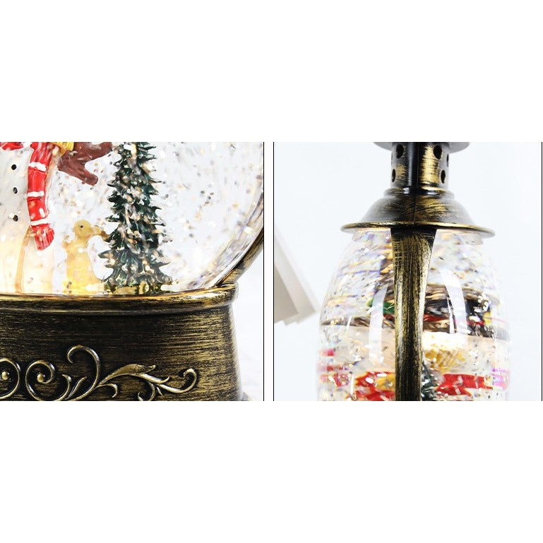 Decorațiune de Crăciun - Felinar cu Moș Crăciun și Cadouri, Cantece de Craciun, 3 Moduri