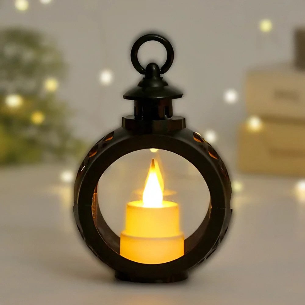 Decorațiune Crăciun tip Felinar 14 x 9 cm, Negru