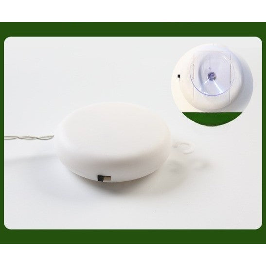 Figurina cu luminite decorative de Craciun in forma de Clopotel si ventuza pentru geam