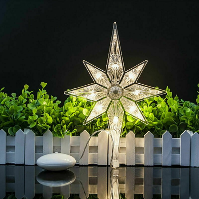 Figurina cu luminite decorative de Craciun in forma de Fulg si ventuza pentru geam