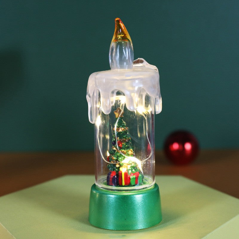 Decoratiune de Craciun tip Lumanare, Lumanare de Cristal fara Fulgi de Zapada