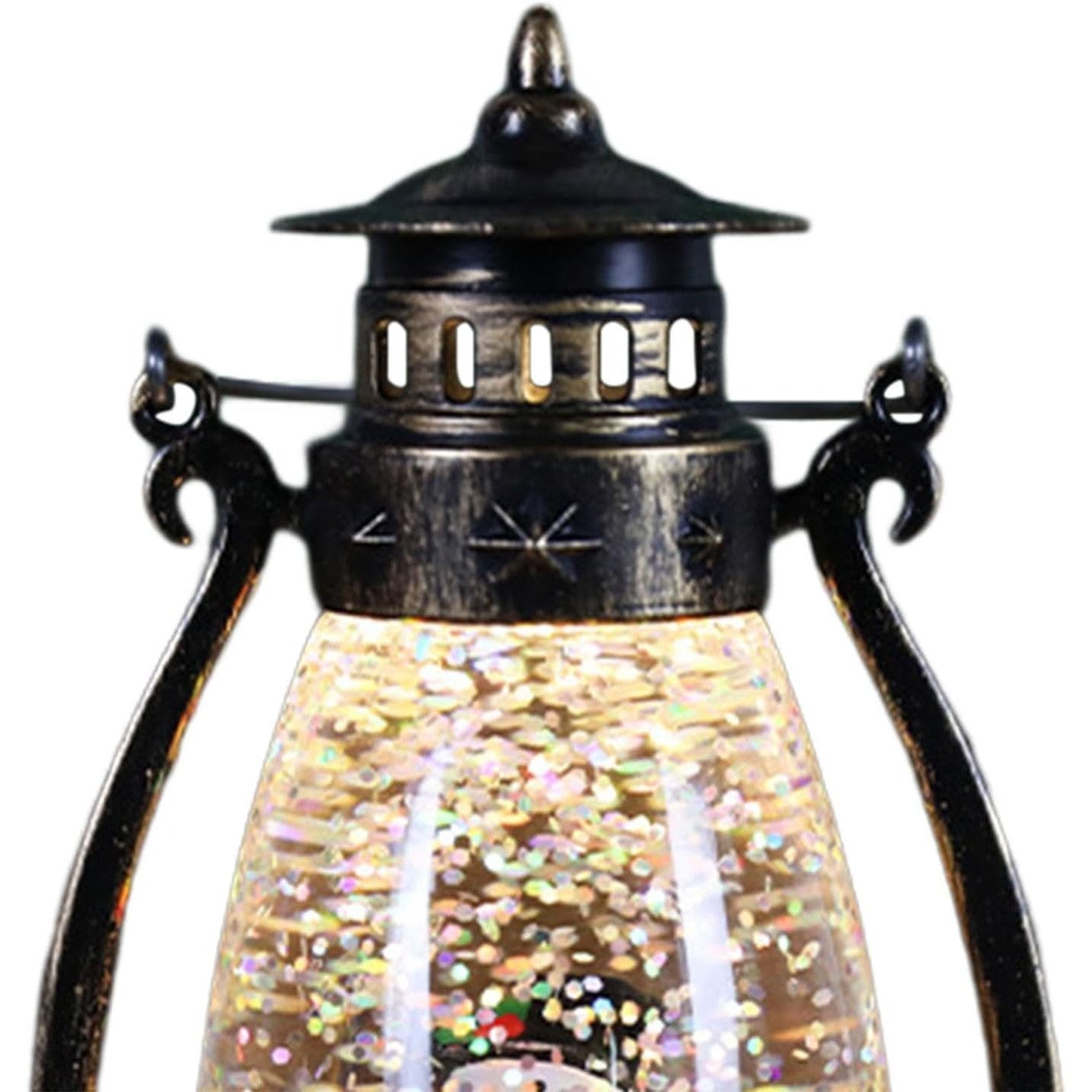 Decorațiune Luminoasă, Felinar de Crăciun cu LED, Model Lampă cu Ulei, 14cm