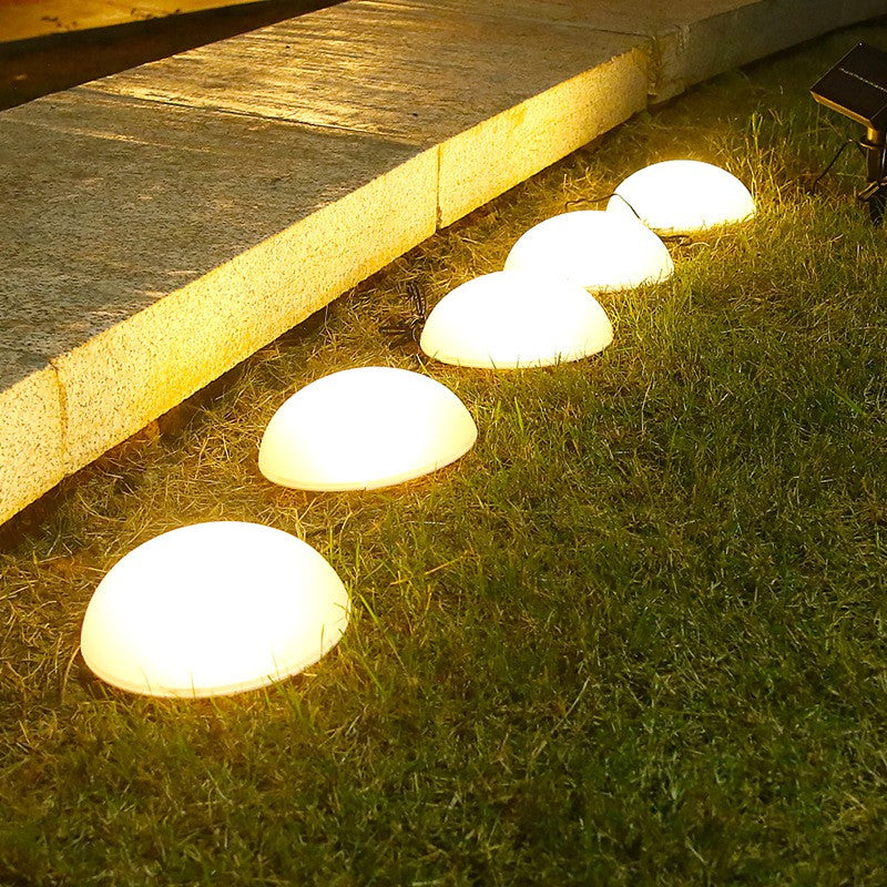 Decorațiune pentru grădină , Lampa solara in forma de ciuperca, set de 5, Lumina Alb Cald