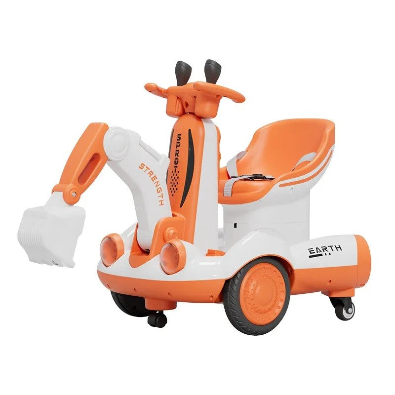 Excavator Electric pentru Copii, +2 ANI, cu Brat Controlat Electric și Telecomandă
