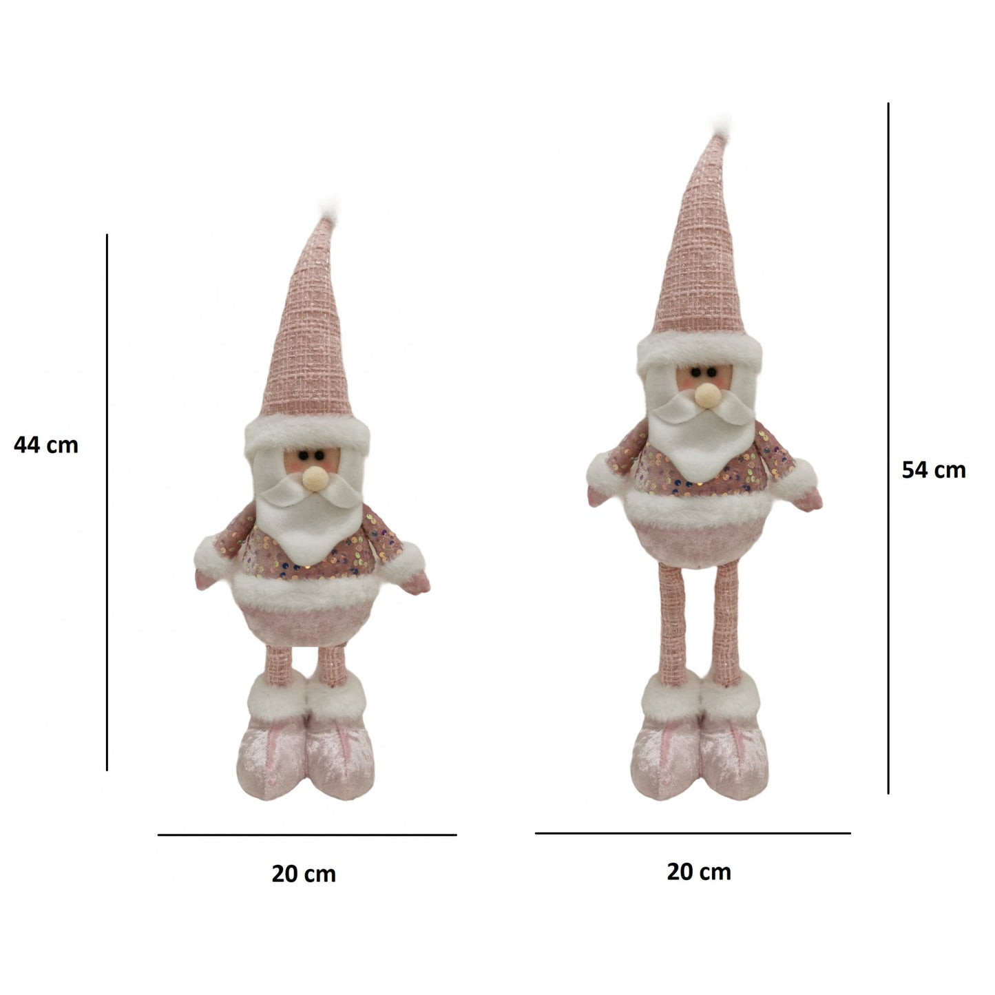 Figurină Decorativă de Crăciun - Moș Crăciun cu Picioare Telescopice
