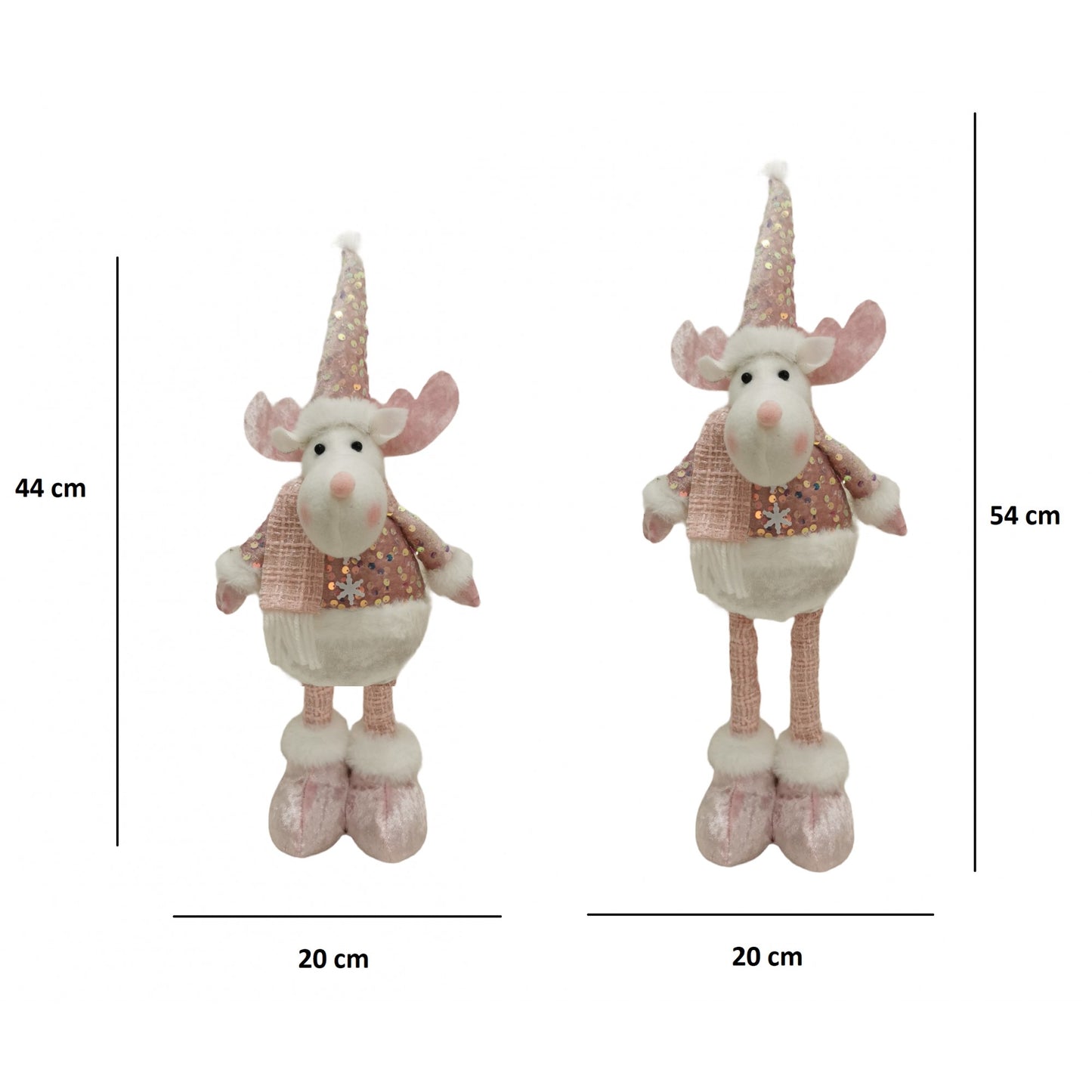 Figurină Decorativă de Crăciun - Renul cu Picioare Telescopice