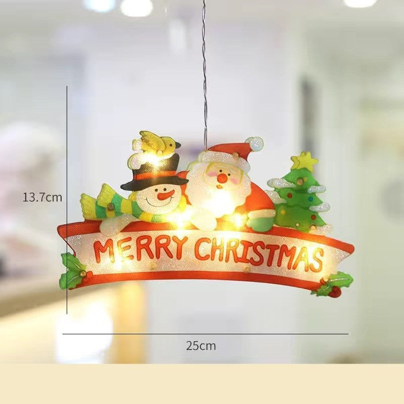 Decorațiune de Crăciun pentru Fereastra cu LED " Merry Christmas"