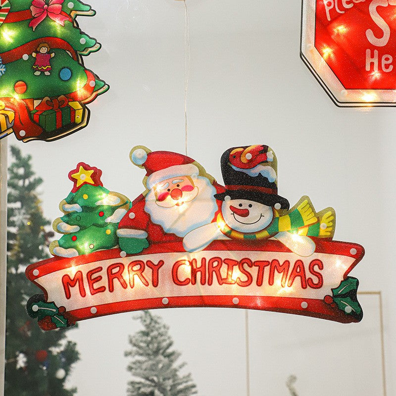 Decorațiune de Crăciun pentru Fereastra cu LED " Merry Christmas"