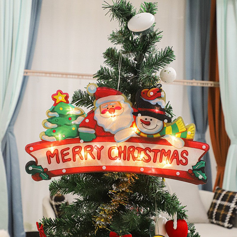 Decorațiune de Crăciun pentru Fereastra cu LED " Merry Christmas"