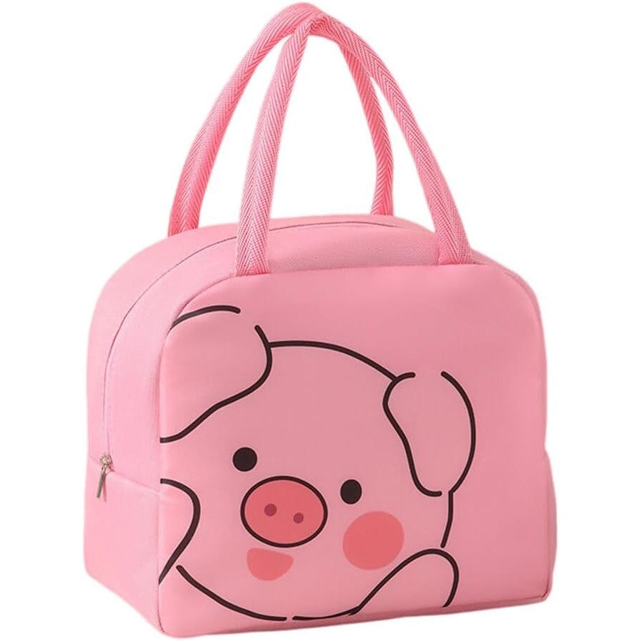 🐷 Geantă Frigorifică Copii MaisonElise, Model Purceluș Roz, 22x14x19 cm, Izolată Termic, Pânză Oxford, Desene Animate 3D, Ideală pentru Prânz