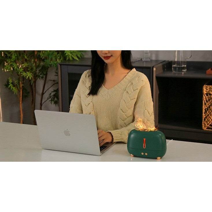 Umidificator de tip flacăra cu Aromaterapie , 7 culori , 250 ml