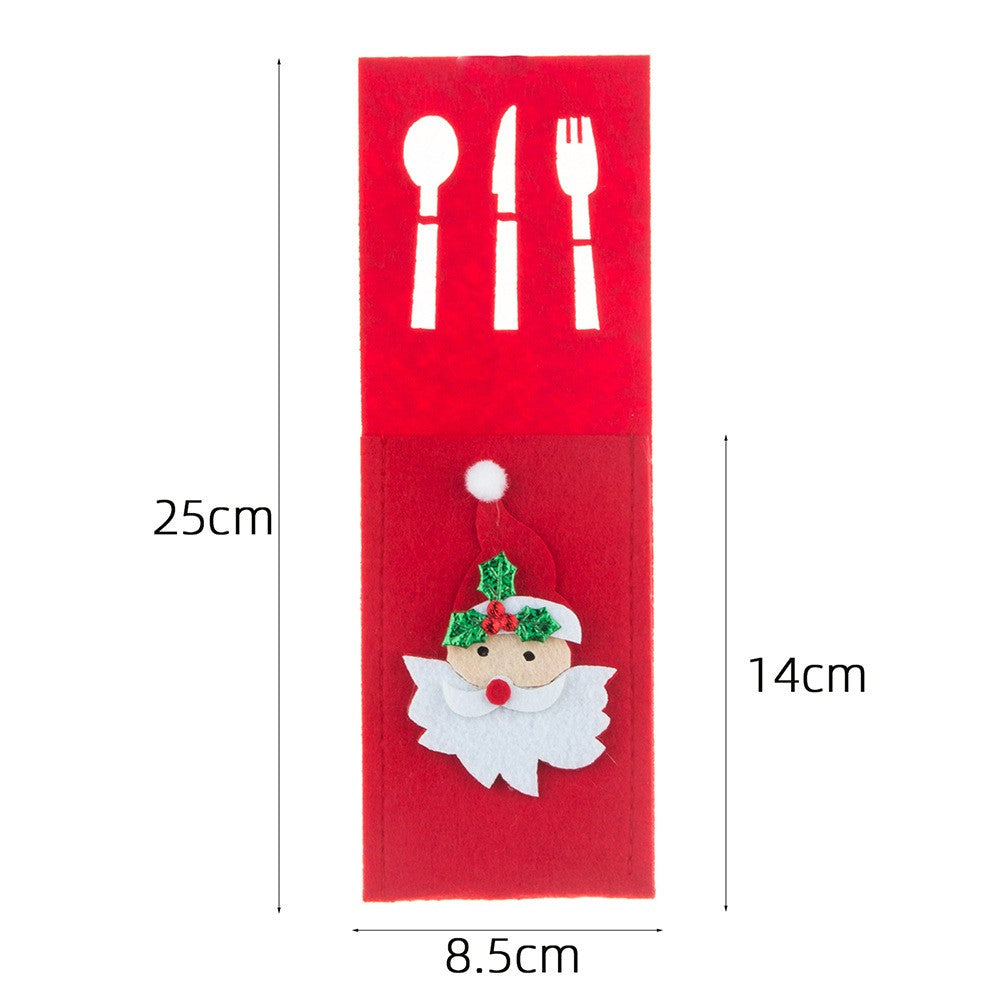 Husa Decorativă pentru Set Tacâmuri , Model Moș Crăciun