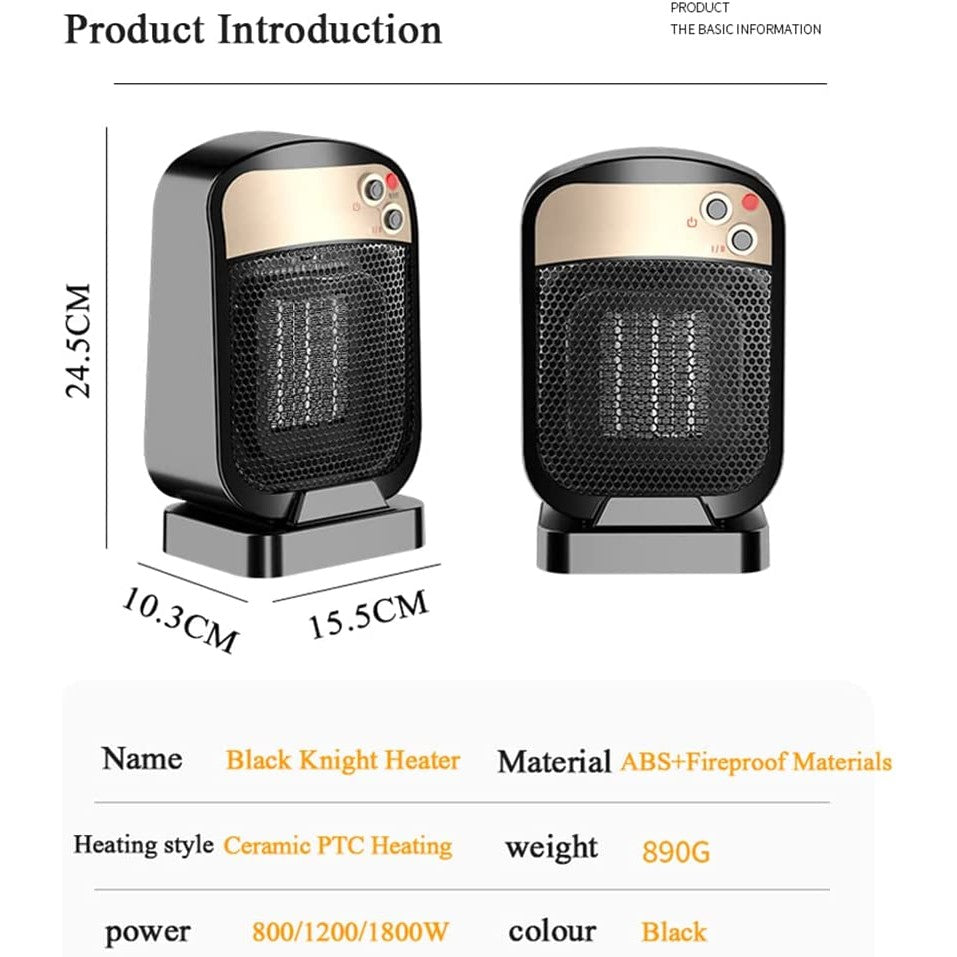 Încălzitor electric vertical cu 3 trepte de putere , 1800W