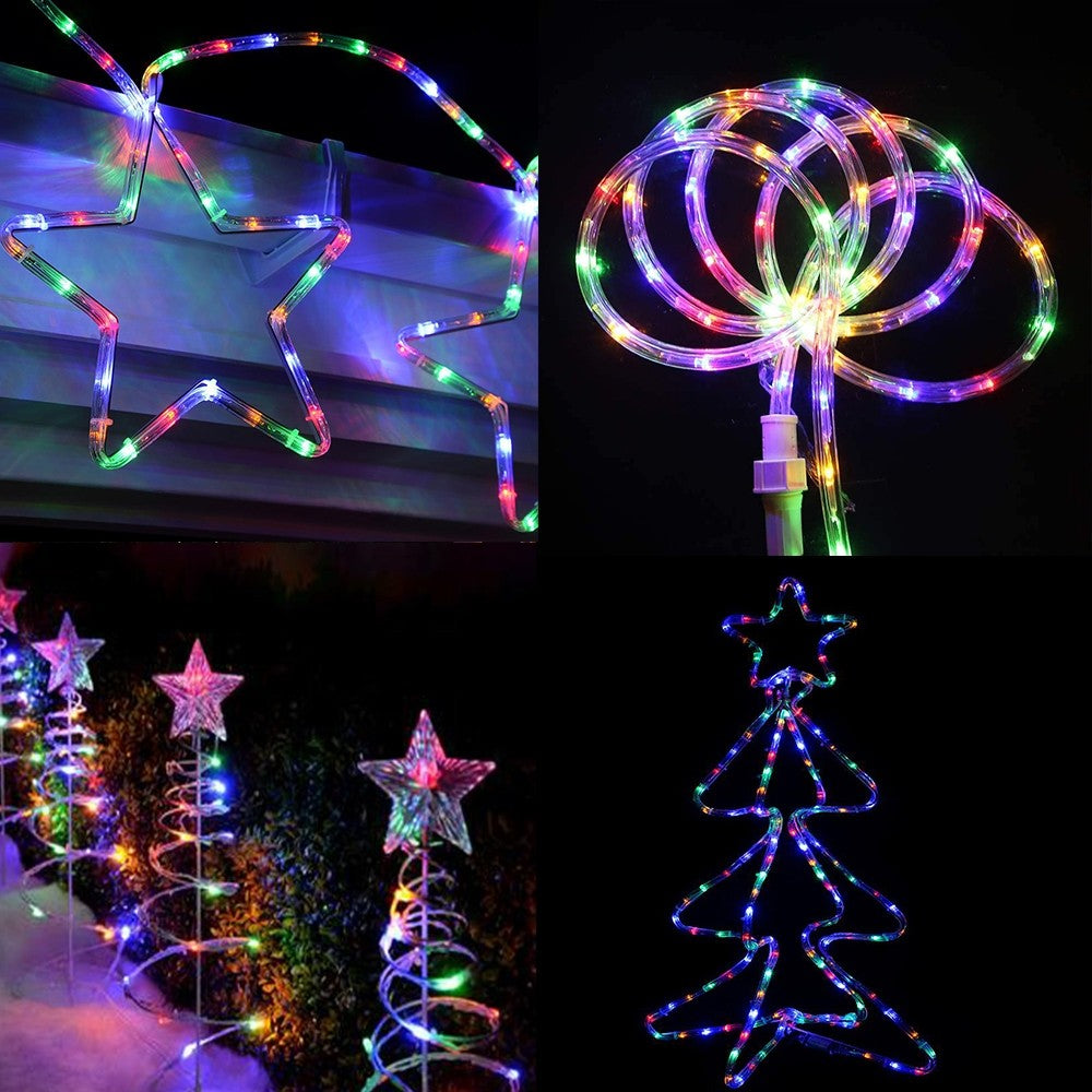 Instalație de Crăciun tip furtun liminos, 2m 48 LED-uri, sectionabila, Multicolor