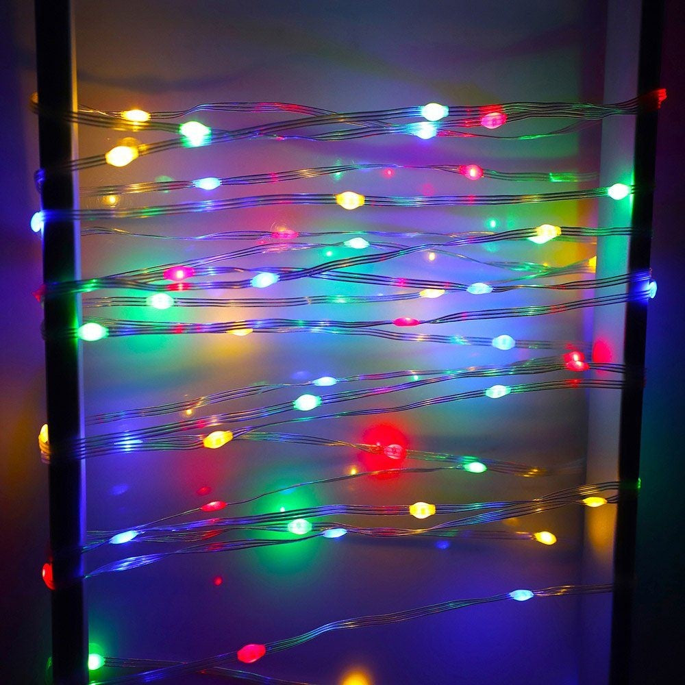 Instalație de Crăciun Liniara 200 micro-LED, 20 m, 8 jocuri de lumini, Multicolora