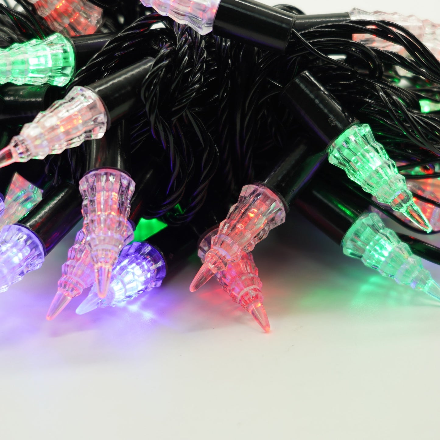 Instalație de Crăciun Liniara RGRB 9 M, 40 LED , model Brăduți , Lumina Multicolora