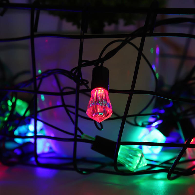 Instalație de Crăciun Liniara RGRB, 10 M , 40 LED , Model Diamant , Interconectabila , Lumina Multicolora