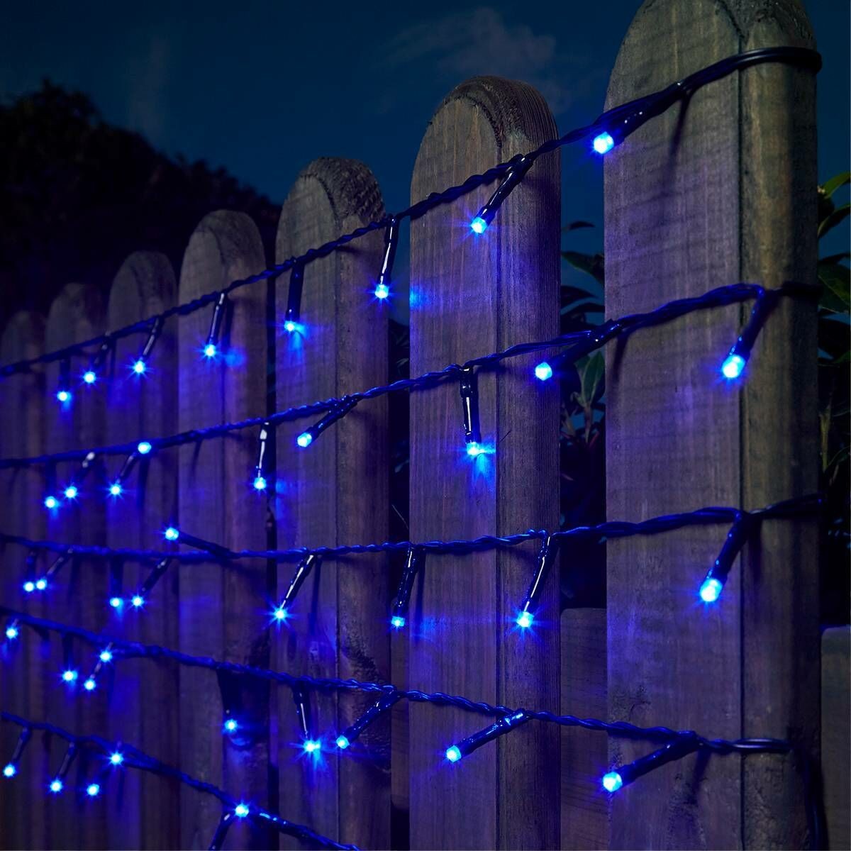 Instalație de Crăciun Liniara 9 m , 100 LED , 8 jocuri de lumini, Lumina Albastra