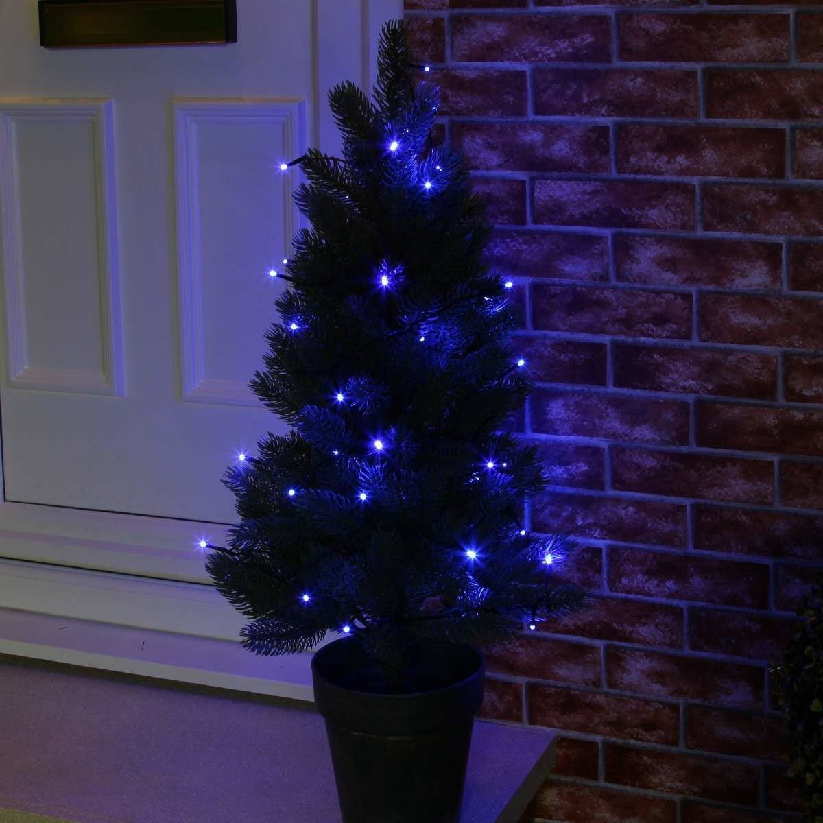 Instalație de Crăciun Liniara 9 m , 100 LED , 8 jocuri de lumini, Lumina Albastra