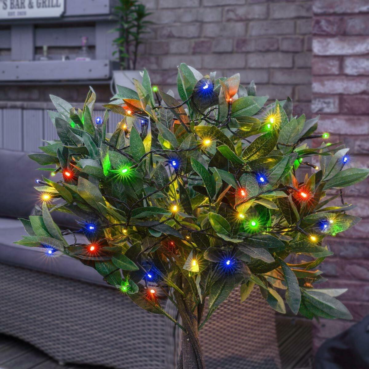 Instalație Crăciun liniara, 16m , 200 LED, 8 jocuri de lumini, Lumina Multicolora