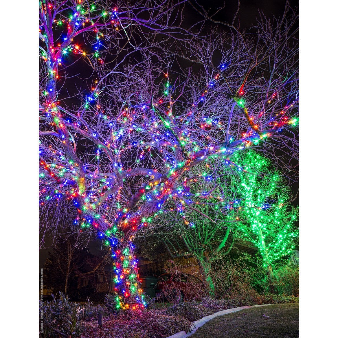 Instalație de Crăciun liniara 21m , 300 LED, 8 jocuri de lumini, Multicolor