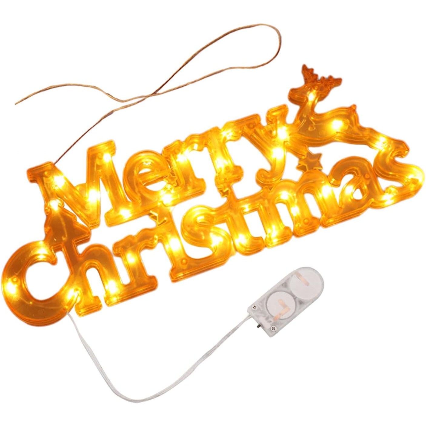 Instalație LED de Crăciun Litere 3D "Merry Christmas", Alb Cald