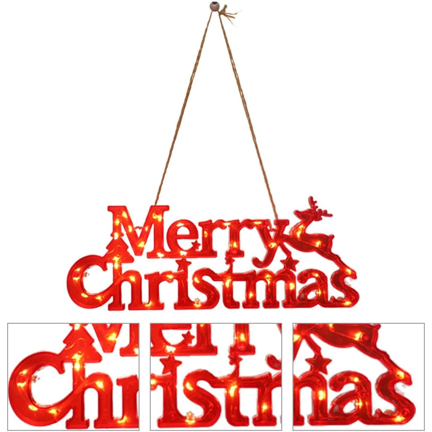 Instalație LED de Crăciun , Litere 3D "Merry Christmas"
