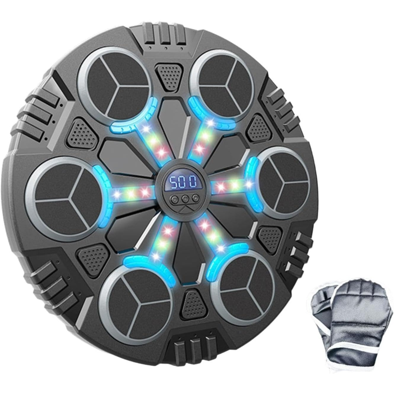 Jucărie de Boxat 6 TINTE cu Muzica si Lumini, Bluetooth, încărcare usb, 32x27x3.5cm 930 grame - MANUSI INCLUSE