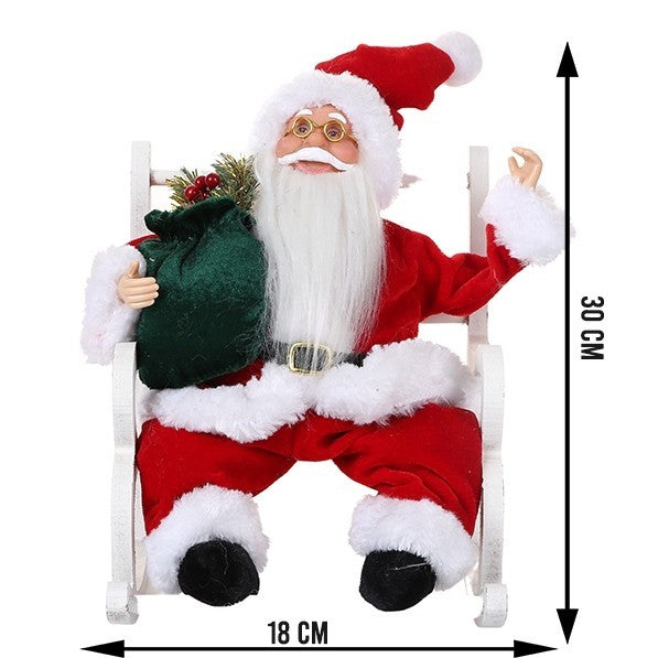 Figurina Decorativă model Moș Crăciun, 30cm