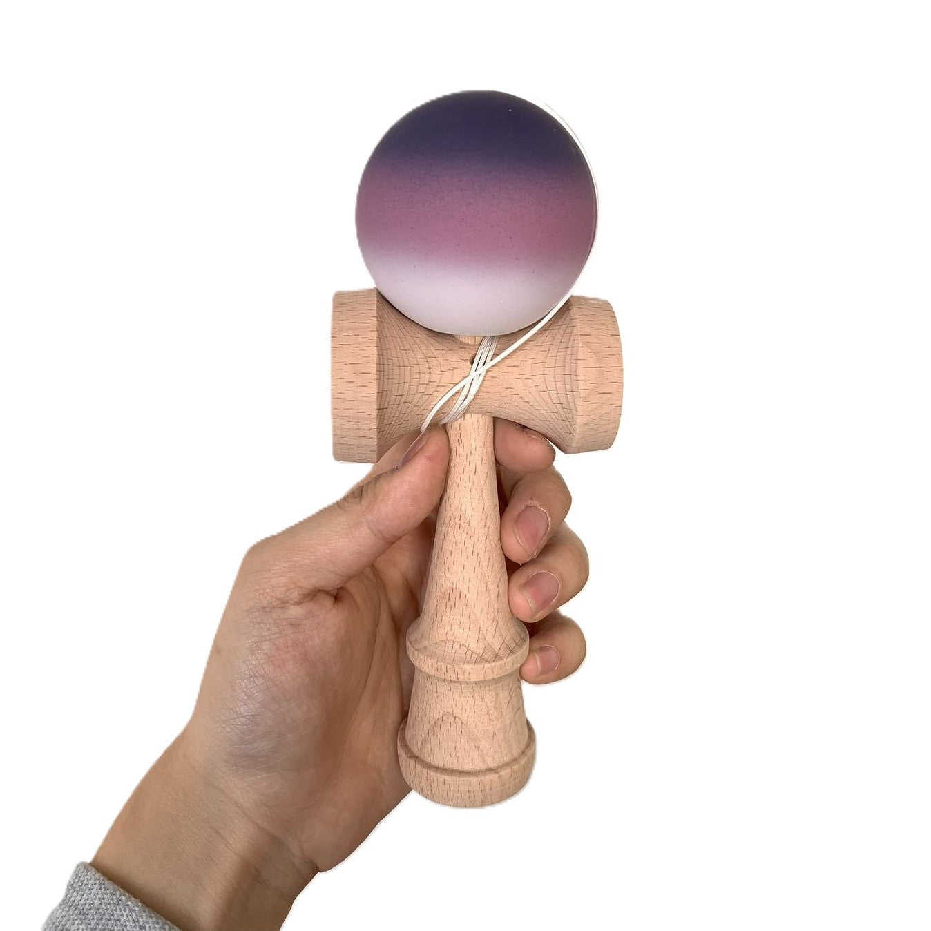 Jucărie KENDAMA din Lemn, 18 cm Gradient Negru-Maro-Alb