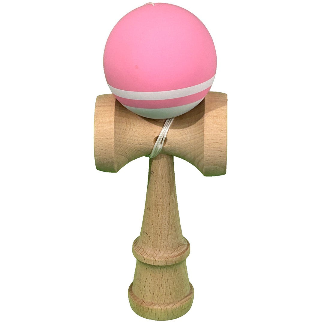 Jucărie KENDAMA din Lemn, 18 cm Bicolor Roz-Alb