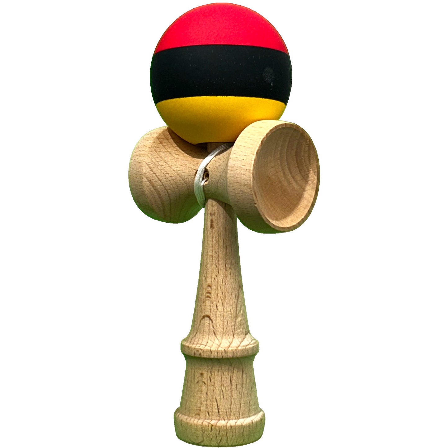 Jucărie KENDAMA din Lemn, 18 cm Multicolor Roșu-Galben-Nergu